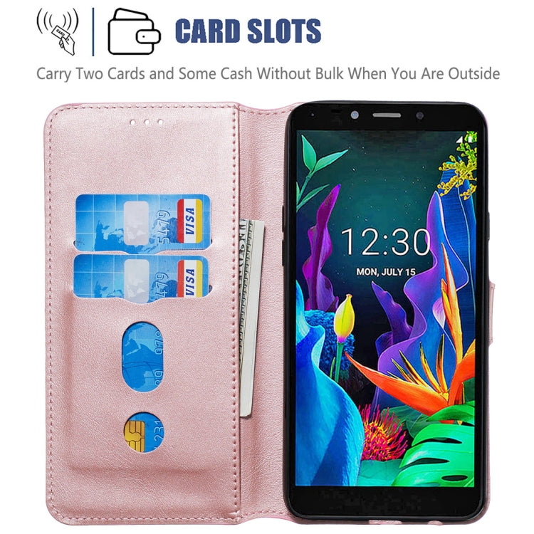 For LG K20 (2019) Classic Calf Texture Horizontal Flip PU Leather Case, with Holder & Card Slots & Wallet