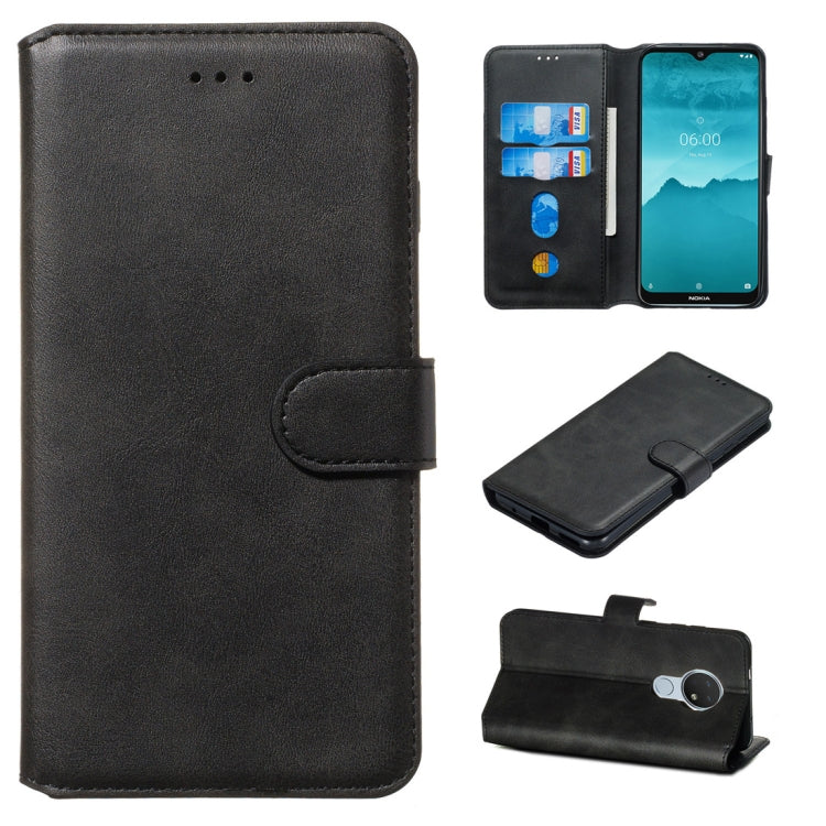 For Nokia 6.2 / Nokia 7.2 Classic Calf Texture Horizontal Flip PU Leather Case, with Holder & Card Slots & Wallet