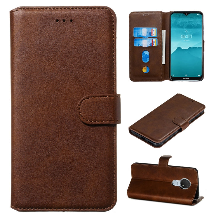 For Nokia 6.2 / Nokia 7.2 Classic Calf Texture Horizontal Flip PU Leather Case, with Holder & Card Slots & Wallet