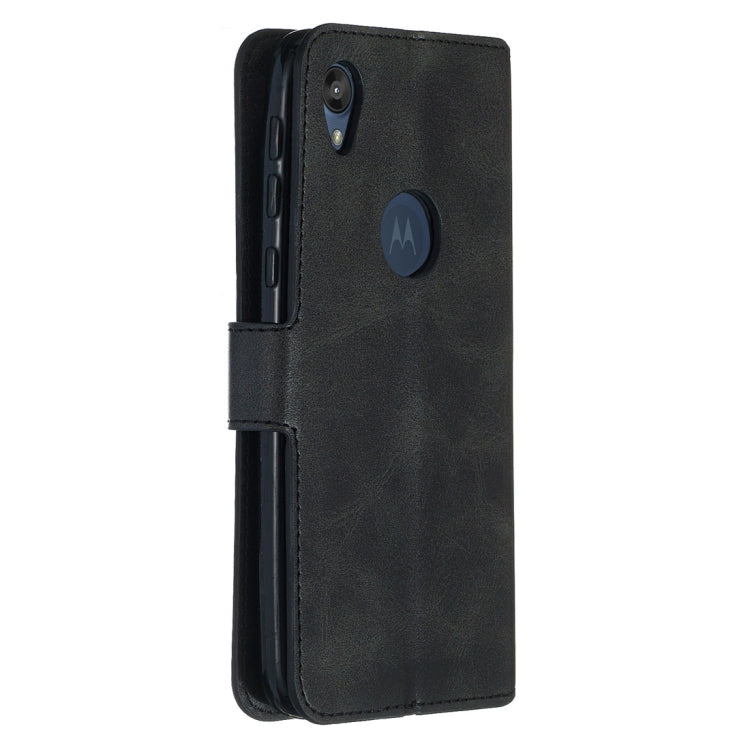 For Motorola Moto E6 Classic Calf Texture Horizontal Flip PU Leather Case, with Holder & Card Slots & Wallet