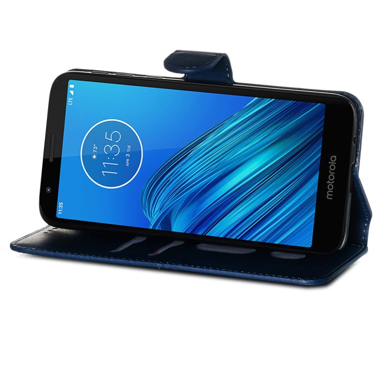 For Motorola Moto E6 Classic Calf Texture Horizontal Flip PU Leather Case, with Holder & Card Slots & Wallet