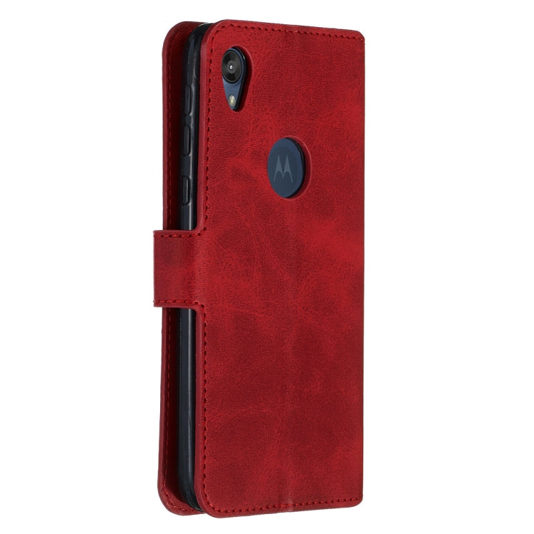 For Motorola Moto E6 Classic Calf Texture Horizontal Flip PU Leather Case, with Holder & Card Slots & Wallet