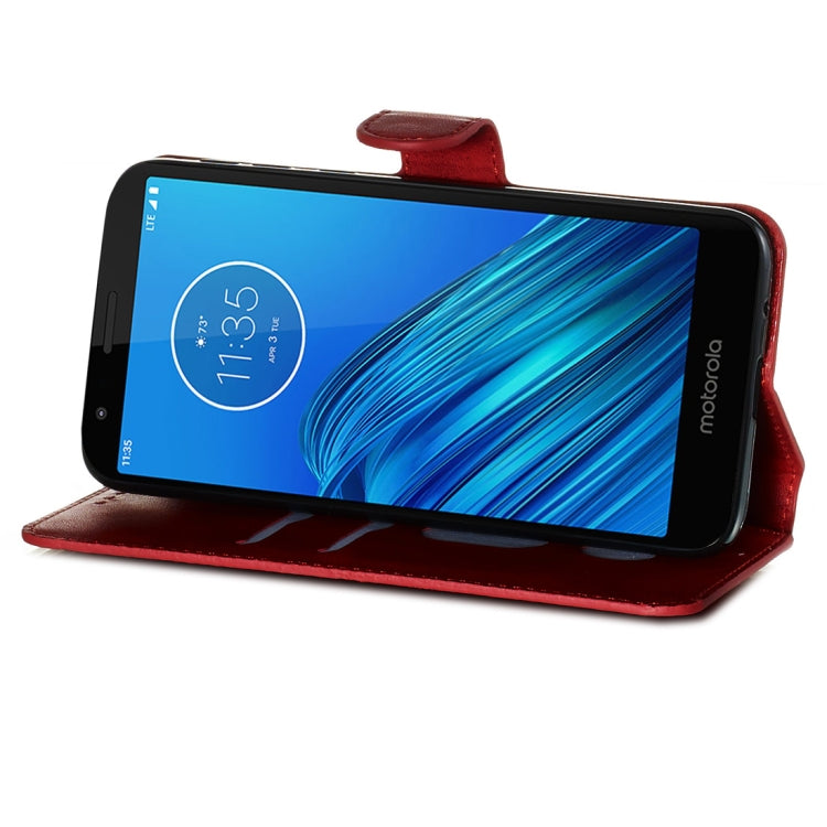 For Motorola Moto E6 Classic Calf Texture Horizontal Flip PU Leather Case, with Holder & Card Slots & Wallet