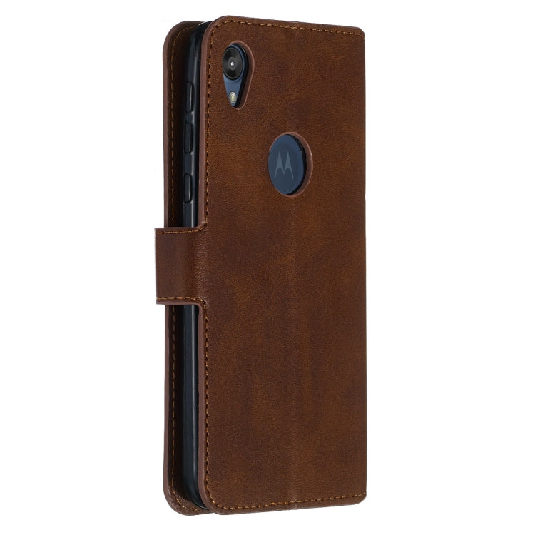 For Motorola Moto E6 Classic Calf Texture Horizontal Flip PU Leather Case, with Holder & Card Slots & Wallet