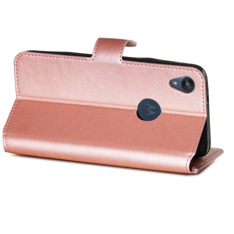 For Motorola Moto E6 Classic Calf Texture Horizontal Flip PU Leather Case, with Holder & Card Slots & Wallet