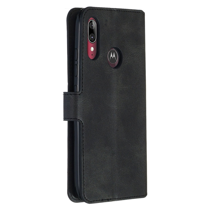 For Motorola Moto E6 Plus Classic Calf Texture Horizontal Flip PU Leather Case, with Holder & Card Slots & Wallet