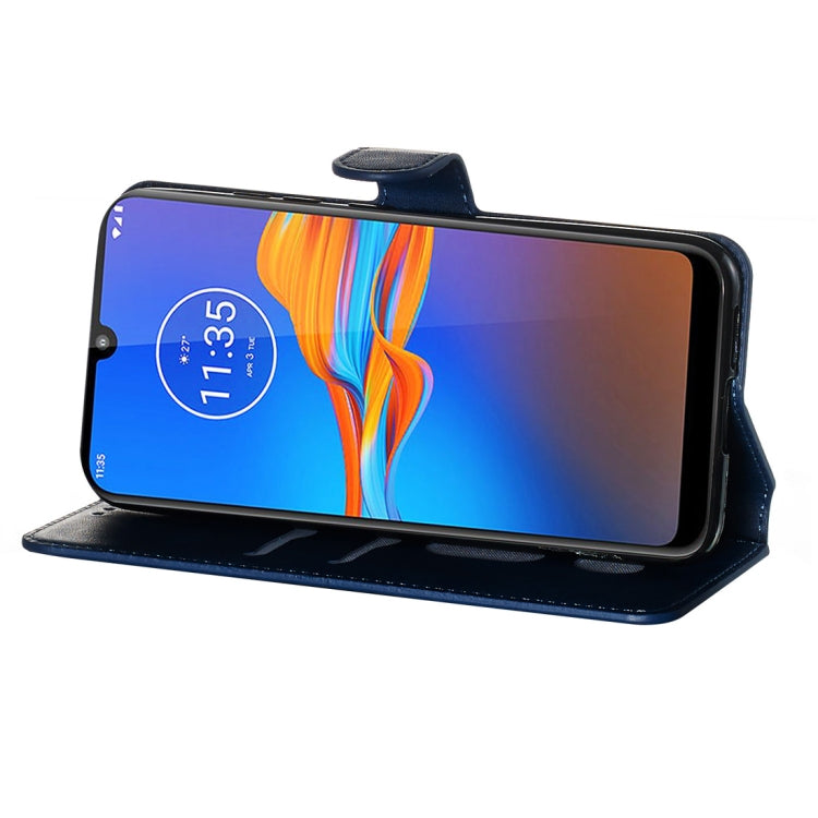 For Motorola Moto E6 Plus Classic Calf Texture Horizontal Flip PU Leather Case, with Holder & Card Slots & Wallet