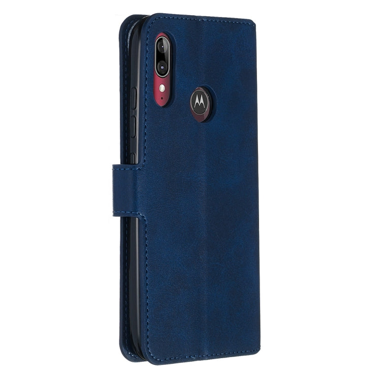 For Motorola Moto E6 Plus Classic Calf Texture Horizontal Flip PU Leather Case, with Holder & Card Slots & Wallet