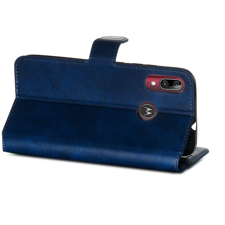 For Motorola Moto E6 Plus Classic Calf Texture Horizontal Flip PU Leather Case, with Holder & Card Slots & Wallet