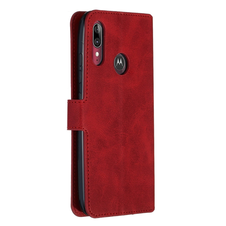For Motorola Moto E6 Plus Classic Calf Texture Horizontal Flip PU Leather Case, with Holder & Card Slots & Wallet