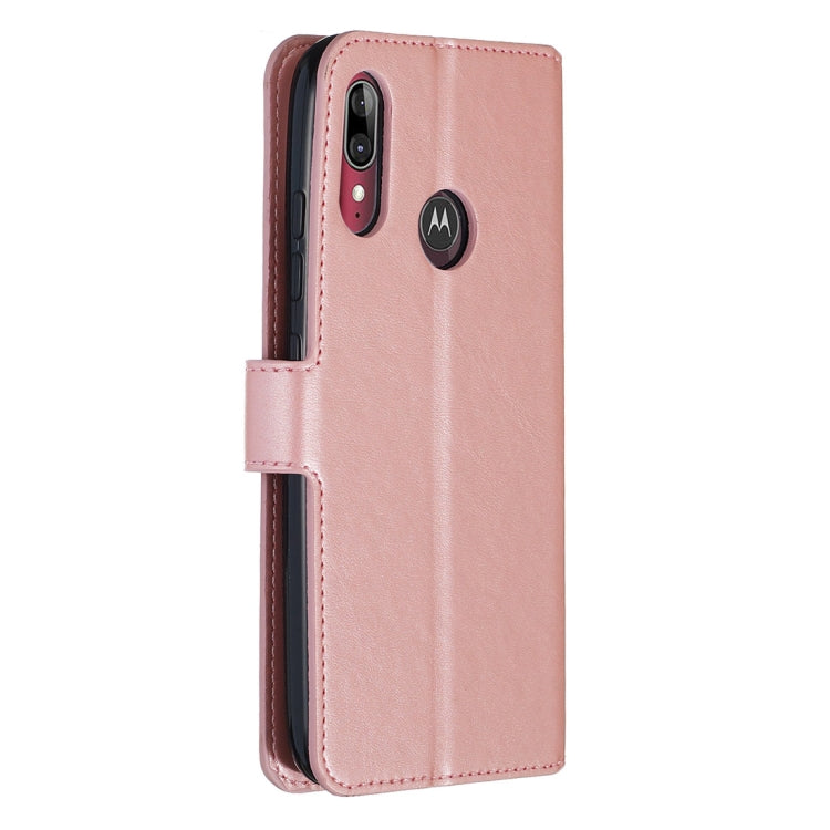 For Motorola Moto E6 Plus Classic Calf Texture Horizontal Flip PU Leather Case, with Holder & Card Slots & Wallet