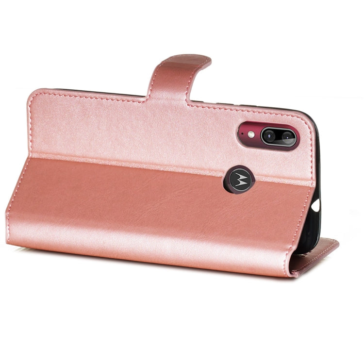 For Motorola Moto E6 Plus Classic Calf Texture Horizontal Flip PU Leather Case, with Holder & Card Slots & Wallet