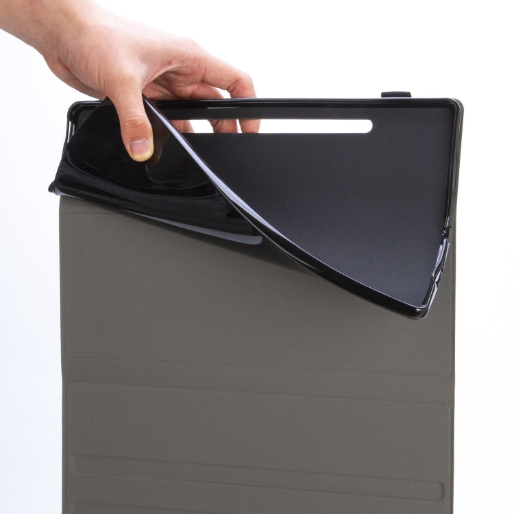 A129 TPU Detachable Bluetooth Keyboard Leather Case with Bracket For iPad Pro 12.9 inch 2015 / 2017(Black)