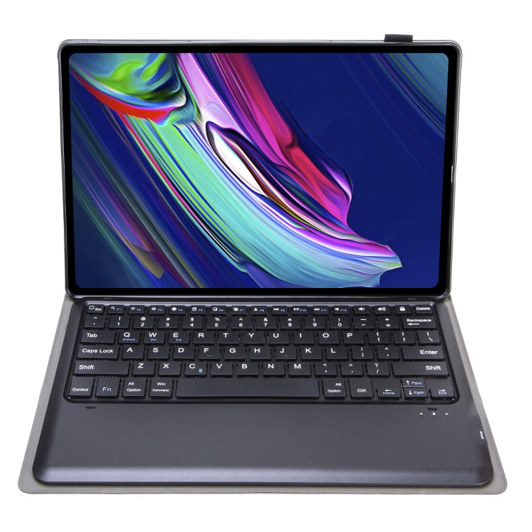 AM17 TPU Detachable Bluetooth Keyboard Leather Case with Bracket For Lenovo Xiaoxin Pad Pro 12.6 inch TB-Q706F(Black)