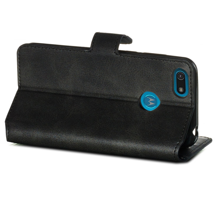 For Motorola Moto E6 Play Classic Calf Texture Horizontal Flip PU Leather Case, with Holder & Card Slots & Wallet
