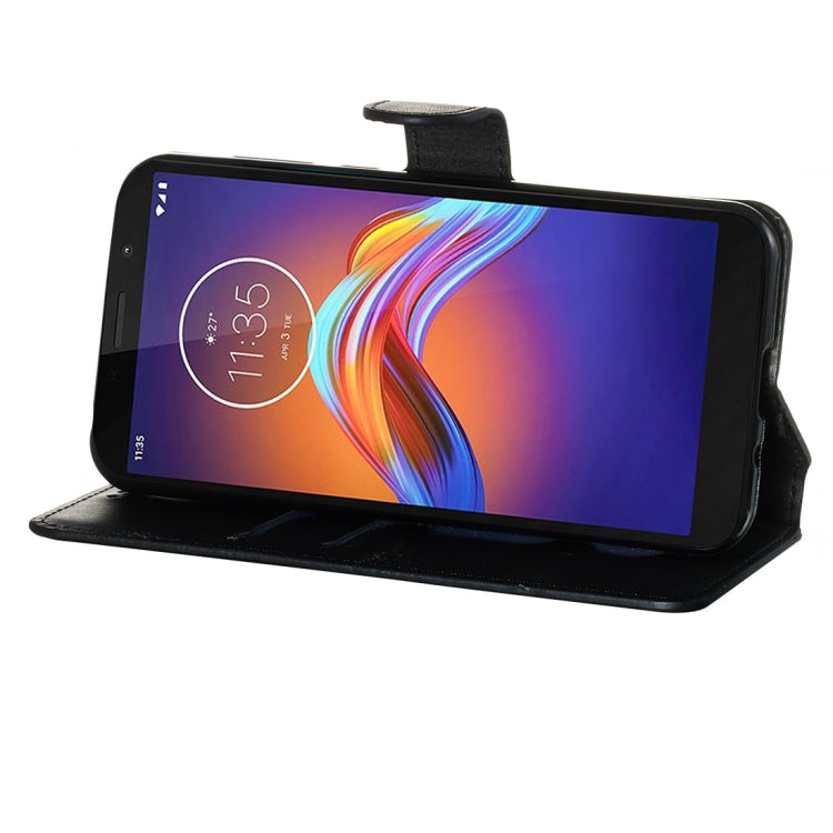 For Motorola Moto E6 Play Classic Calf Texture Horizontal Flip PU Leather Case, with Holder & Card Slots & Wallet