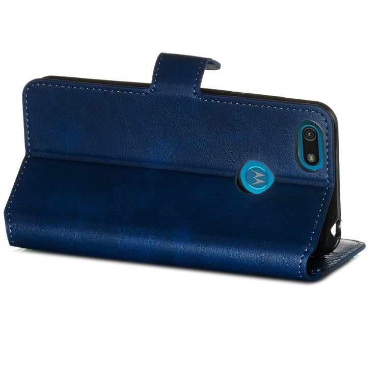 For Motorola Moto E6 Play Classic Calf Texture Horizontal Flip PU Leather Case, with Holder & Card Slots & Wallet