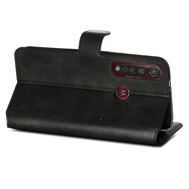 For Motorola Moto G8 Plus Classic Calf Texture Horizontal Flip PU Leather Case, with Holder & Card Slots & Wallet