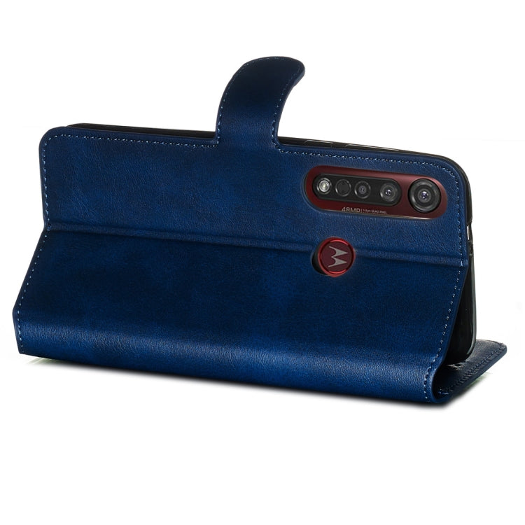 For Motorola Moto G8 Plus Classic Calf Texture Horizontal Flip PU Leather Case, with Holder & Card Slots & Wallet