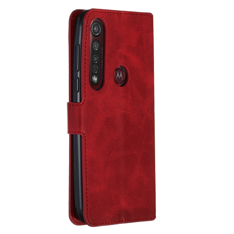 For Motorola Moto G8 Plus Classic Calf Texture Horizontal Flip PU Leather Case, with Holder & Card Slots & Wallet