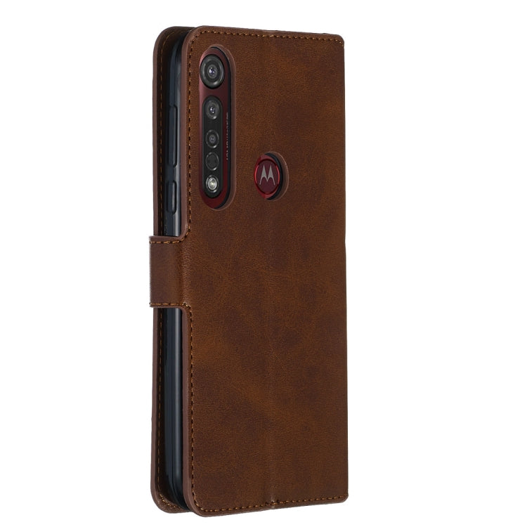 For Motorola Moto G8 Plus Classic Calf Texture Horizontal Flip PU Leather Case, with Holder & Card Slots & Wallet