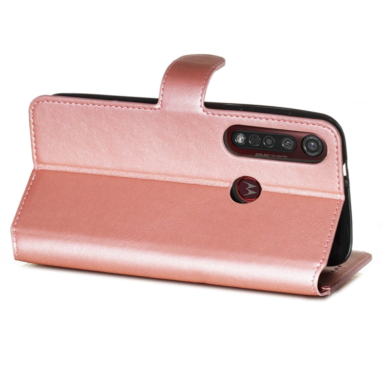 For Motorola Moto G8 Plus Classic Calf Texture Horizontal Flip PU Leather Case, with Holder & Card Slots & Wallet