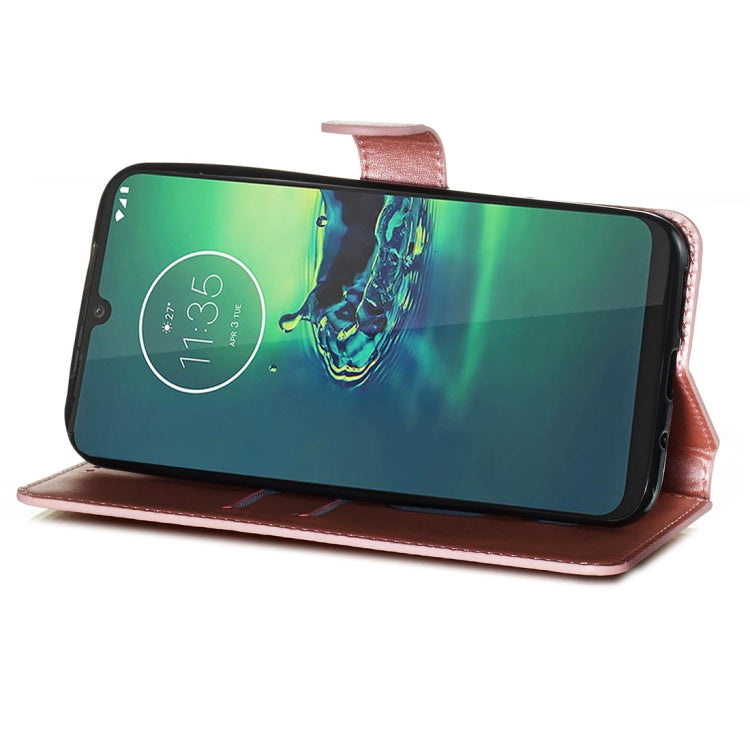 For Motorola Moto G8 Plus Classic Calf Texture Horizontal Flip PU Leather Case, with Holder & Card Slots & Wallet