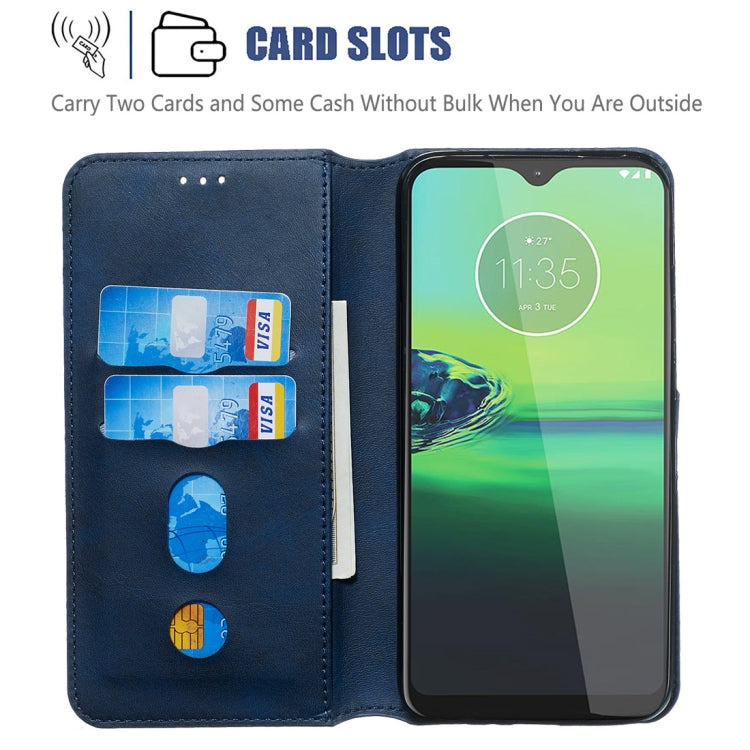 For Motorola Moto G8 Play / One Macro Classic Calf Texture Horizontal Flip PU Leather Case, with Holder & Card Slots & Wallet