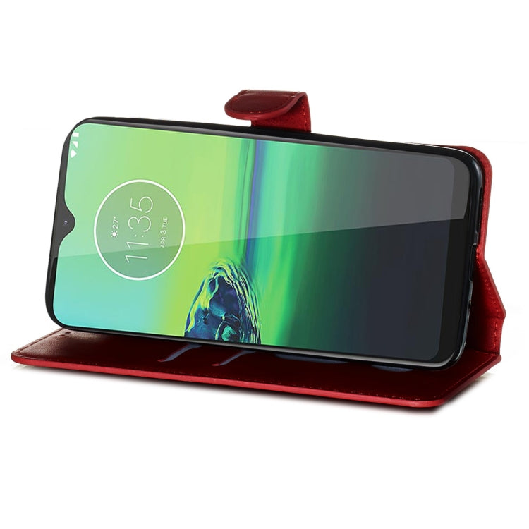For Motorola Moto G8 Play / One Macro Classic Calf Texture Horizontal Flip PU Leather Case, with Holder & Card Slots & Wallet