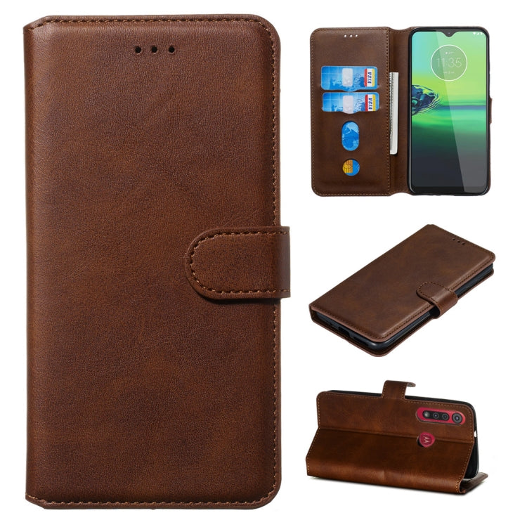 For Motorola Moto G8 Play / One Macro Classic Calf Texture Horizontal Flip PU Leather Case, with Holder & Card Slots & Wallet