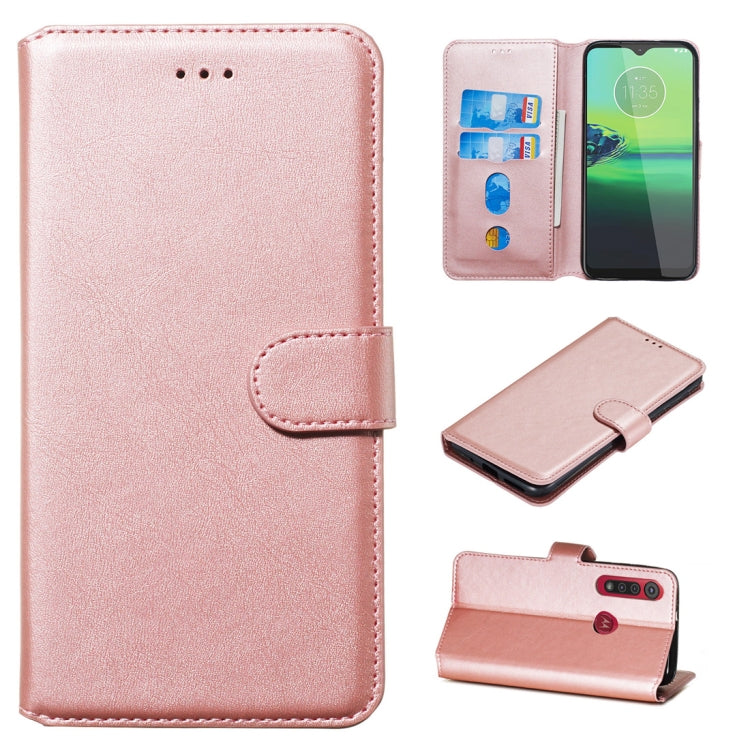 For Motorola Moto G8 Play / One Macro Classic Calf Texture Horizontal Flip PU Leather Case, with Holder & Card Slots & Wallet