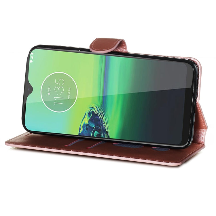 For Motorola Moto G8 Play / One Macro Classic Calf Texture Horizontal Flip PU Leather Case, with Holder & Card Slots & Wallet