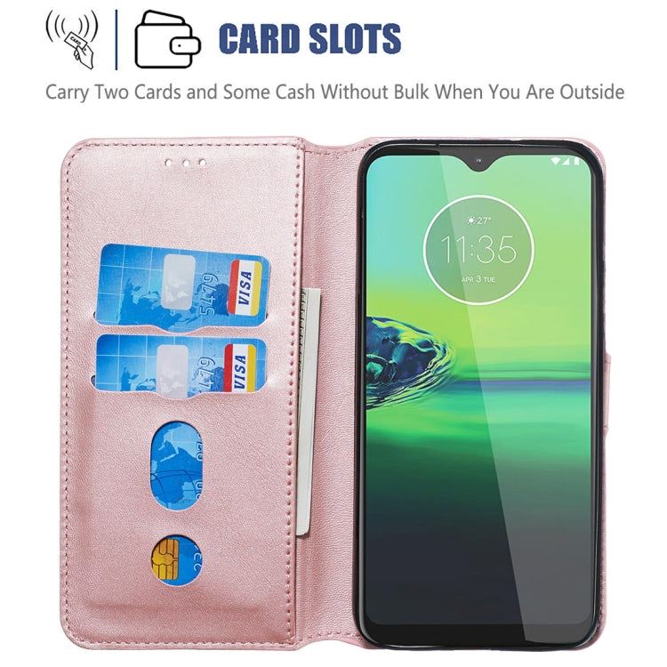 For Motorola Moto G8 Play / One Macro Classic Calf Texture Horizontal Flip PU Leather Case, with Holder & Card Slots & Wallet