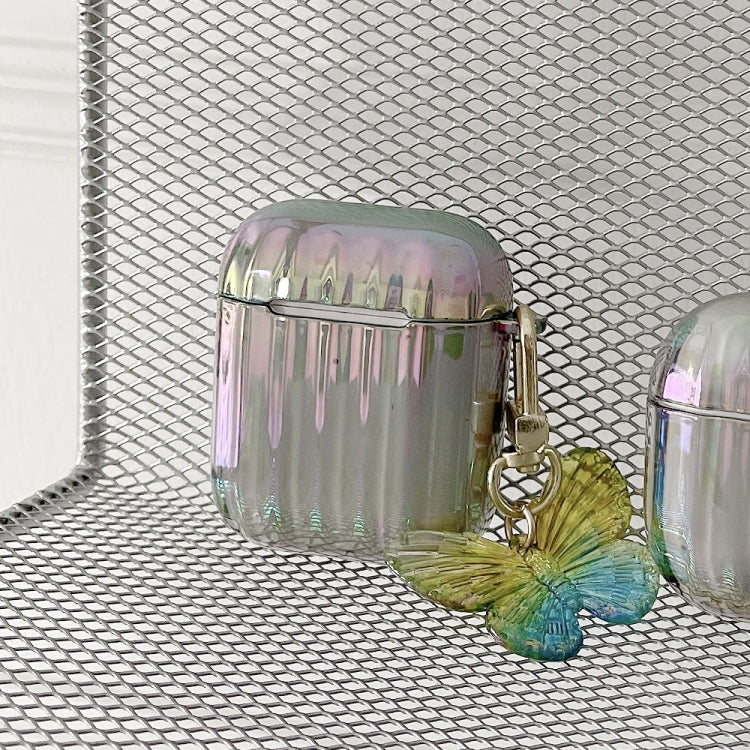 Color Plated PC Earphone Case with Butterfly Clasp For AirPods 1 / 2
