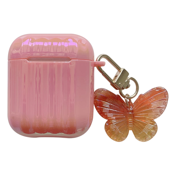 Color Plated PC Earphone Case with Butterfly Clasp For AirPods 1 / 2