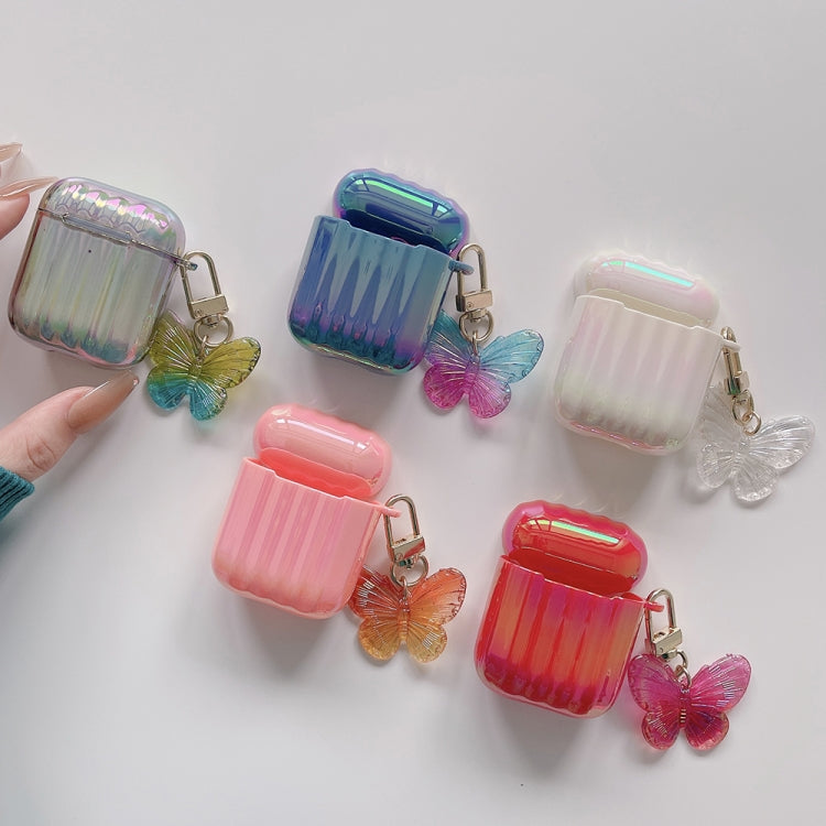 Color Plated PC Earphone Case with Butterfly Clasp For AirPods 1 / 2