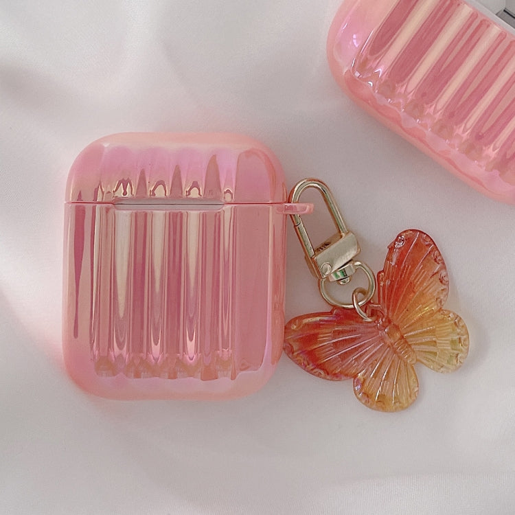 Color Plated PC Earphone Case with Butterfly Clasp For AirPods 1 / 2