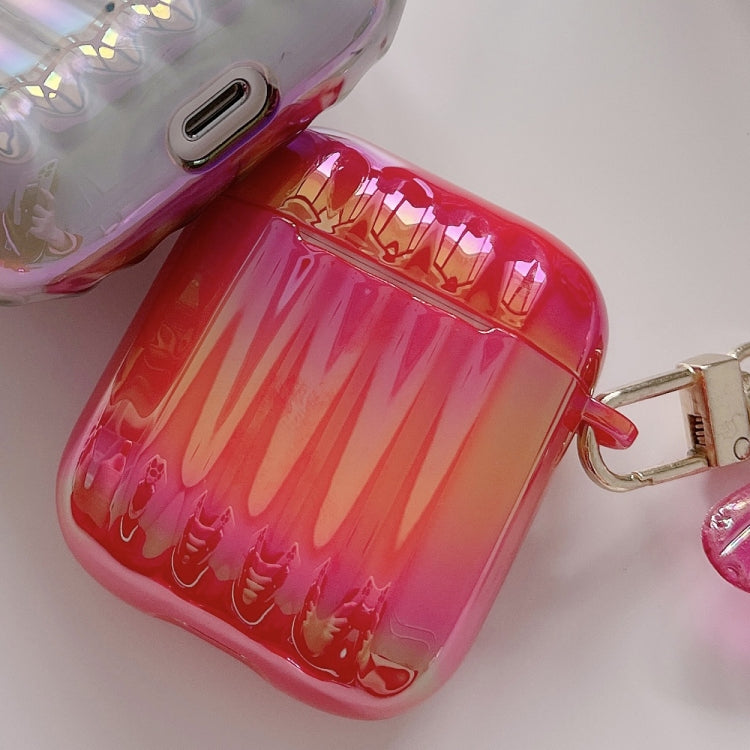 Color Plated PC Earphone Case with Butterfly Clasp For AirPods 1 / 2