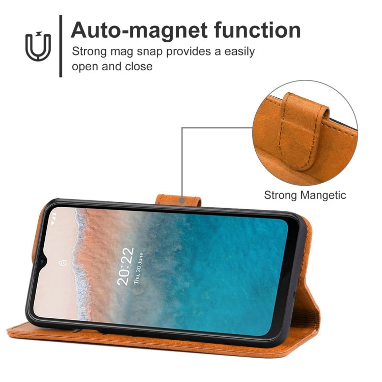 Leather Phone Case For Nokia C21 Plus