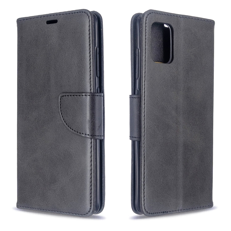 For Galaxy A51 Retro Lambskin Texture Pure Color Horizontal Flip PU Leather Case with Holder & Card Slots & Wallet & Lanyard