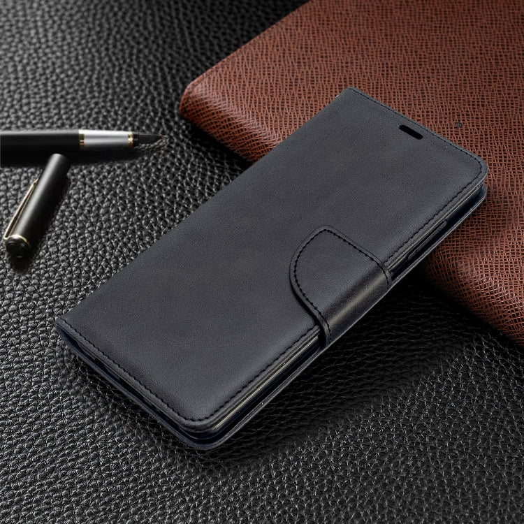 For Galaxy A51 Retro Lambskin Texture Pure Color Horizontal Flip PU Leather Case with Holder & Card Slots & Wallet & Lanyard