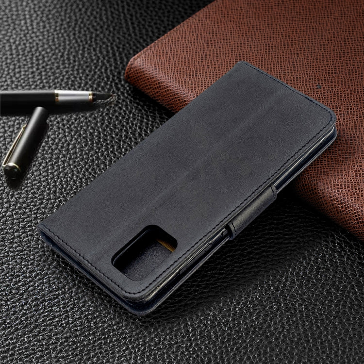 For Galaxy A51 Retro Lambskin Texture Pure Color Horizontal Flip PU Leather Case with Holder & Card Slots & Wallet & Lanyard