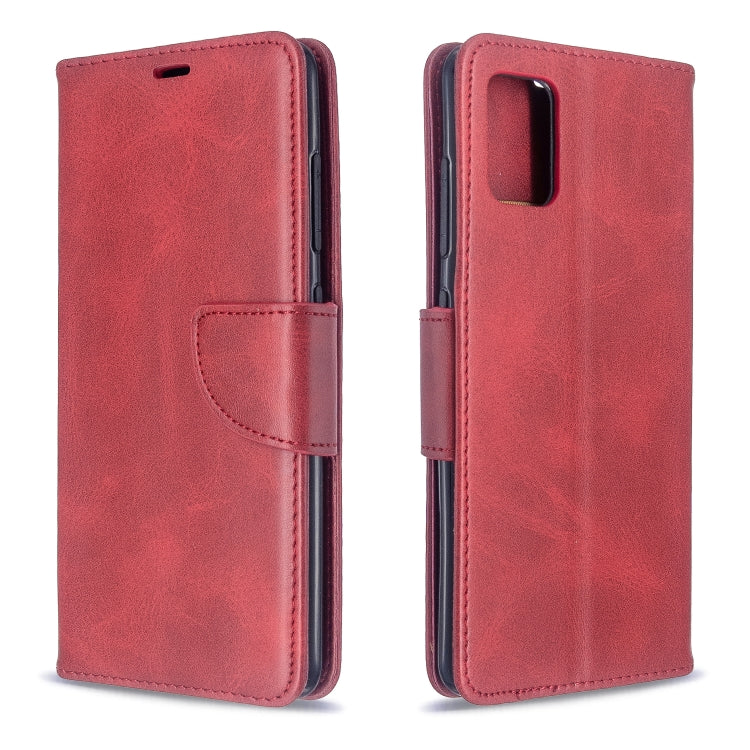 For Galaxy A51 Retro Lambskin Texture Pure Color Horizontal Flip PU Leather Case with Holder & Card Slots & Wallet & Lanyard