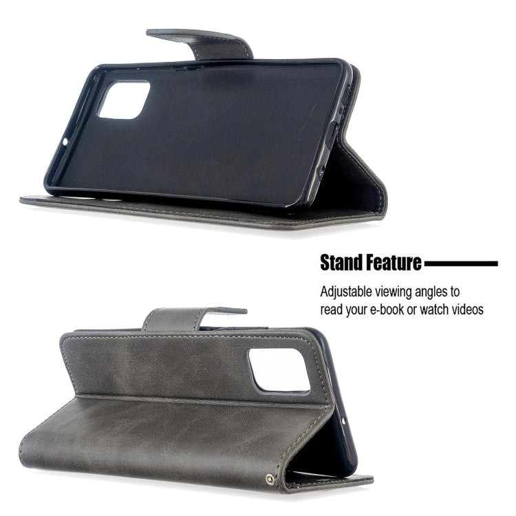 For Galaxy A51 Retro Lambskin Texture Pure Color Horizontal Flip PU Leather Case with Holder & Card Slots & Wallet & Lanyard