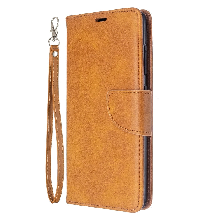 For Galaxy A51 Retro Lambskin Texture Pure Color Horizontal Flip PU Leather Case with Holder & Card Slots & Wallet & Lanyard