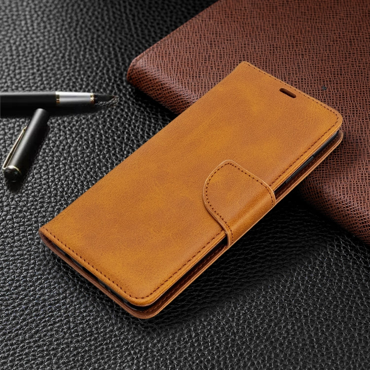For Galaxy A51 Retro Lambskin Texture Pure Color Horizontal Flip PU Leather Case with Holder & Card Slots & Wallet & Lanyard