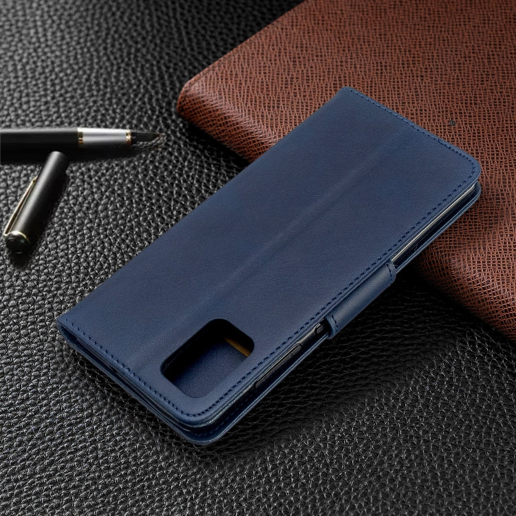 For Galaxy A51 Retro Lambskin Texture Pure Color Horizontal Flip PU Leather Case with Holder & Card Slots & Wallet & Lanyard