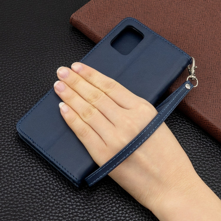 For Galaxy A51 Retro Lambskin Texture Pure Color Horizontal Flip PU Leather Case with Holder & Card Slots & Wallet & Lanyard