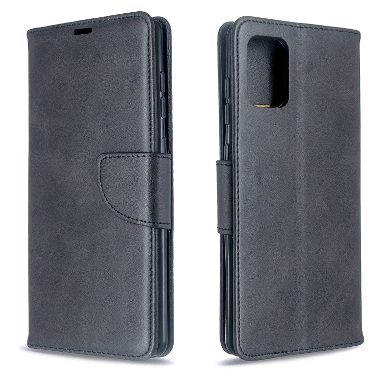 For Galaxy A71 Retro Lambskin Texture Pure Color Horizontal Flip PU Leather Case with Holder & Card Slots & Wallet & Lanyard