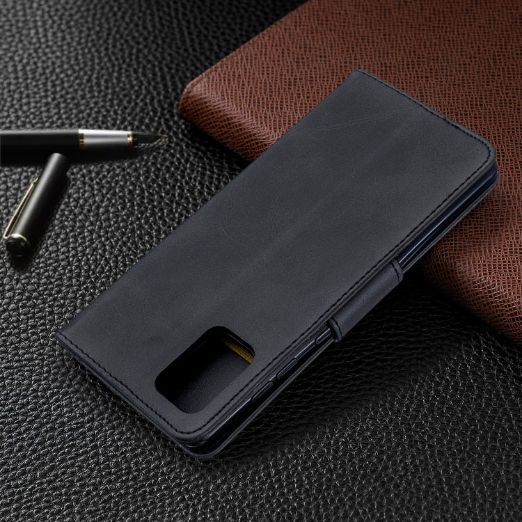 For Galaxy A71 Retro Lambskin Texture Pure Color Horizontal Flip PU Leather Case with Holder & Card Slots & Wallet & Lanyard